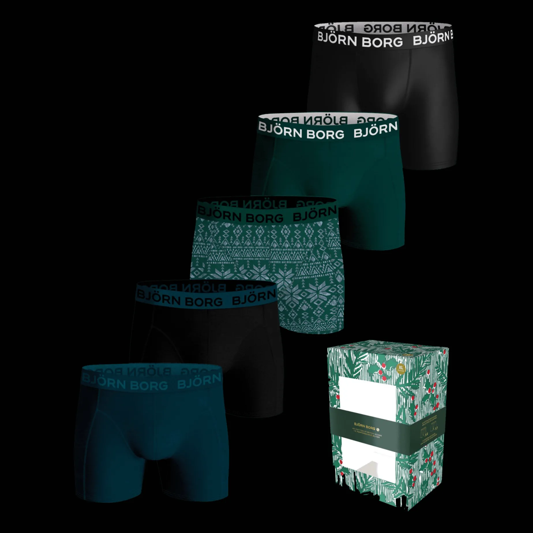 Cotton Stretch Boxer 5 Pk, Boxer Herre