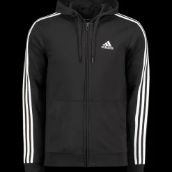 Essential French Terry 3-Stripes Full-Zip Hoodie, Hettejakke Herre
