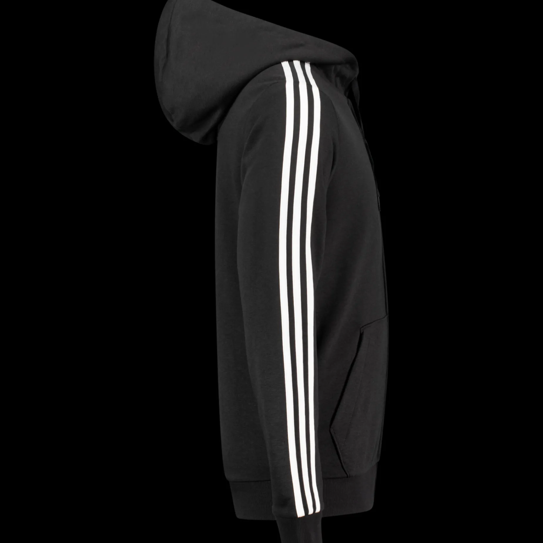 Essential French Terry 3-Stripes Full-Zip Hoodie, Hettejakke Herre