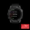Fenix 7X Sapphire Solar, Carbon Gray Dlc Titan With Black Band, Multisportklokke, Unisex