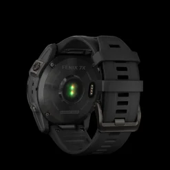 Fenix 7X Sapphire Solar, Carbon Gray Dlc Titan With Black Band, Multisportklokke, Unisex