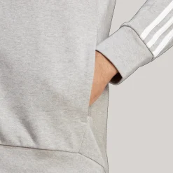 French Terry 3-Stripes Full-Zip Hoodie, Hettjakke, Herre