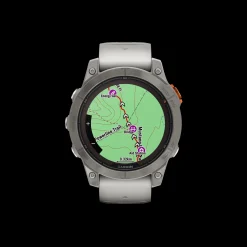Garmin Fenix 7 Pro Sapphire Solar Edition, Fog Gray, Orange, Gps Smartklokke, Unisex