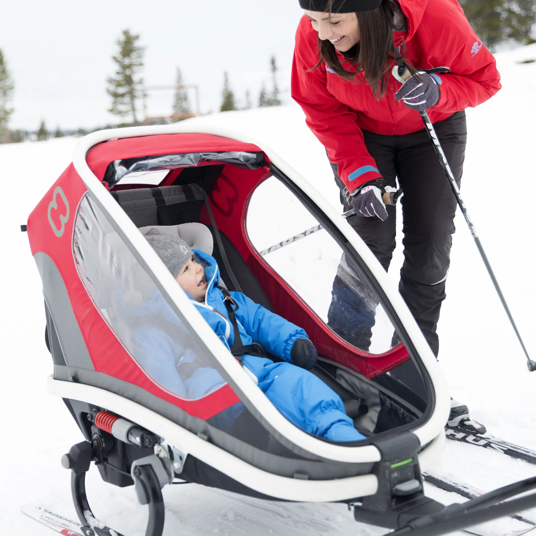 Hamax Skiing Kit Outback/Breeze 23/24, Skisett Til Outback Sykkelvogn