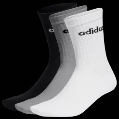 Linear Crew Sock Cushiones Socks 3 Pair Pack, Sokker, Unisex