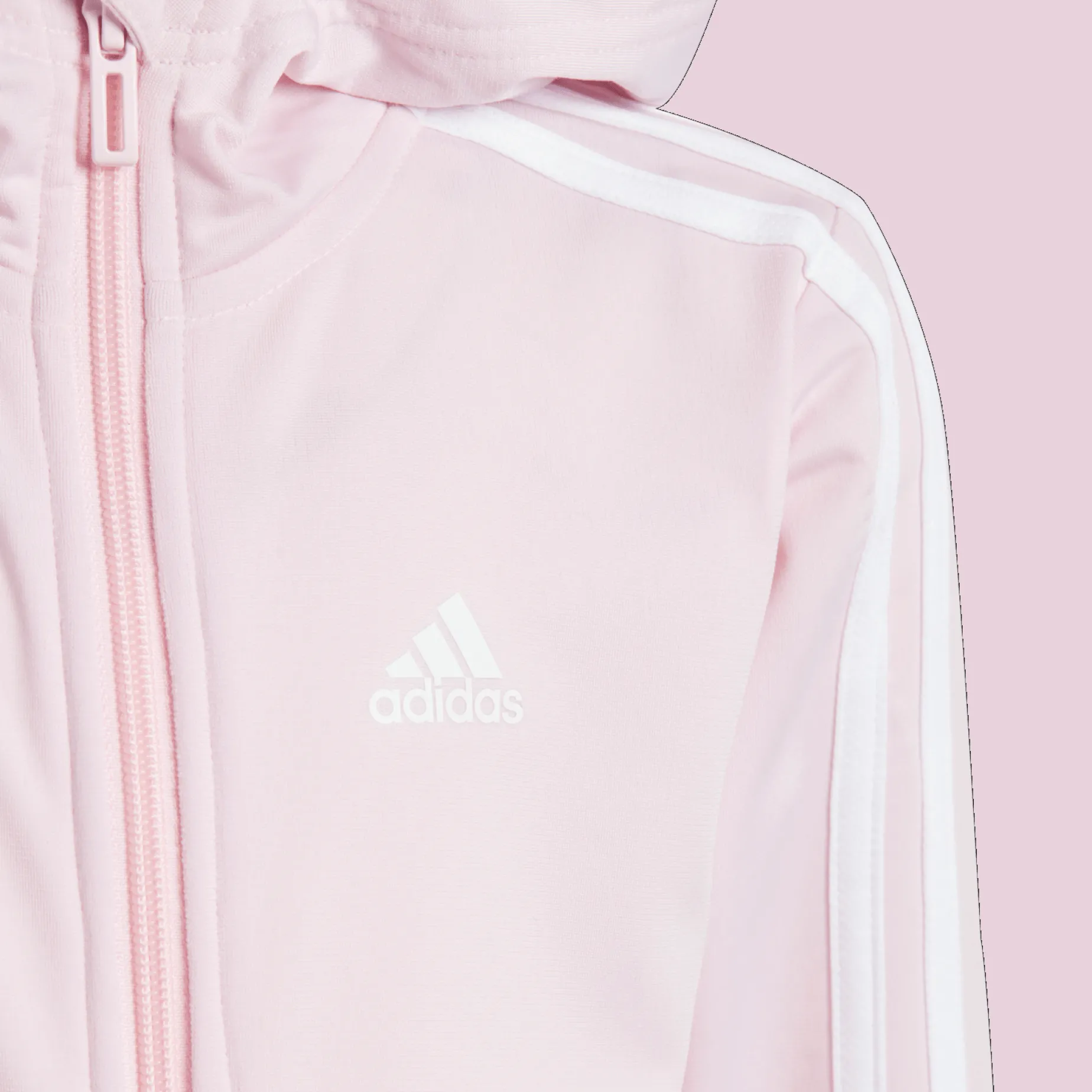 Little Kids Essential 3-Stripes Shiny Tracksuit, Joggedress, Barn