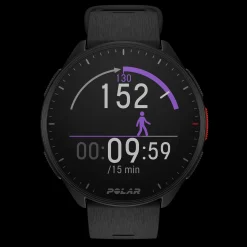 Polar Pacer Blk/Blk W/ Blk H&L, Lopeklokke Unisex