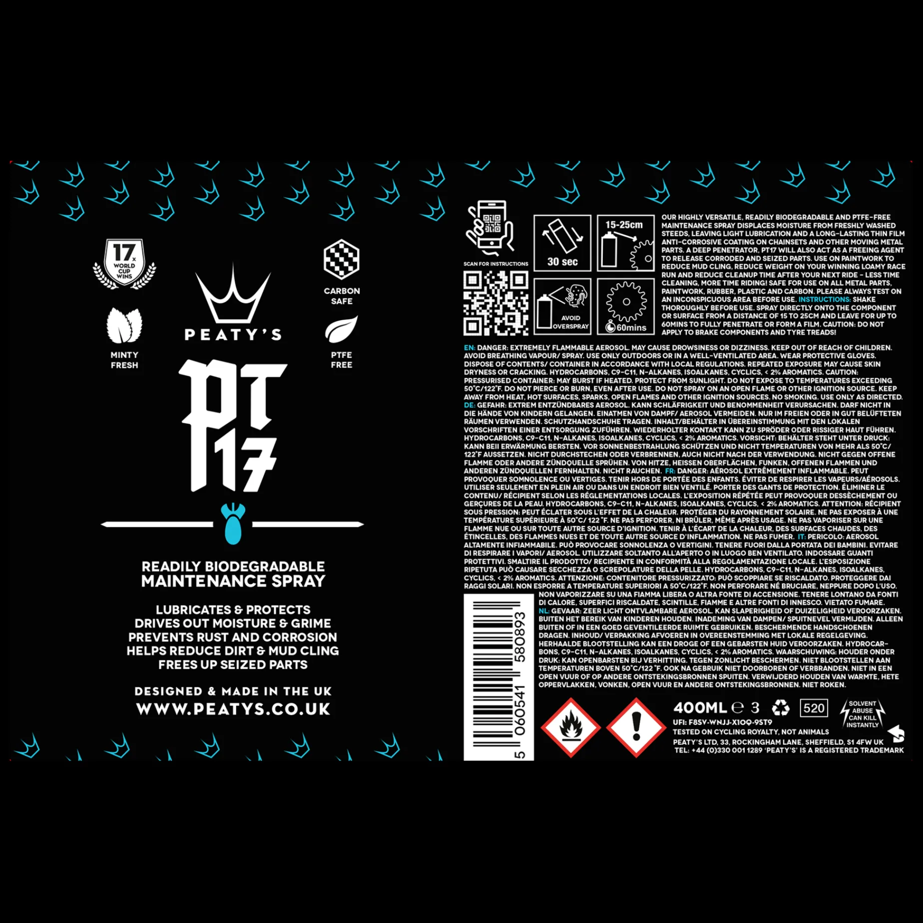 Pt17 General Maintenace Spray, Sykkel