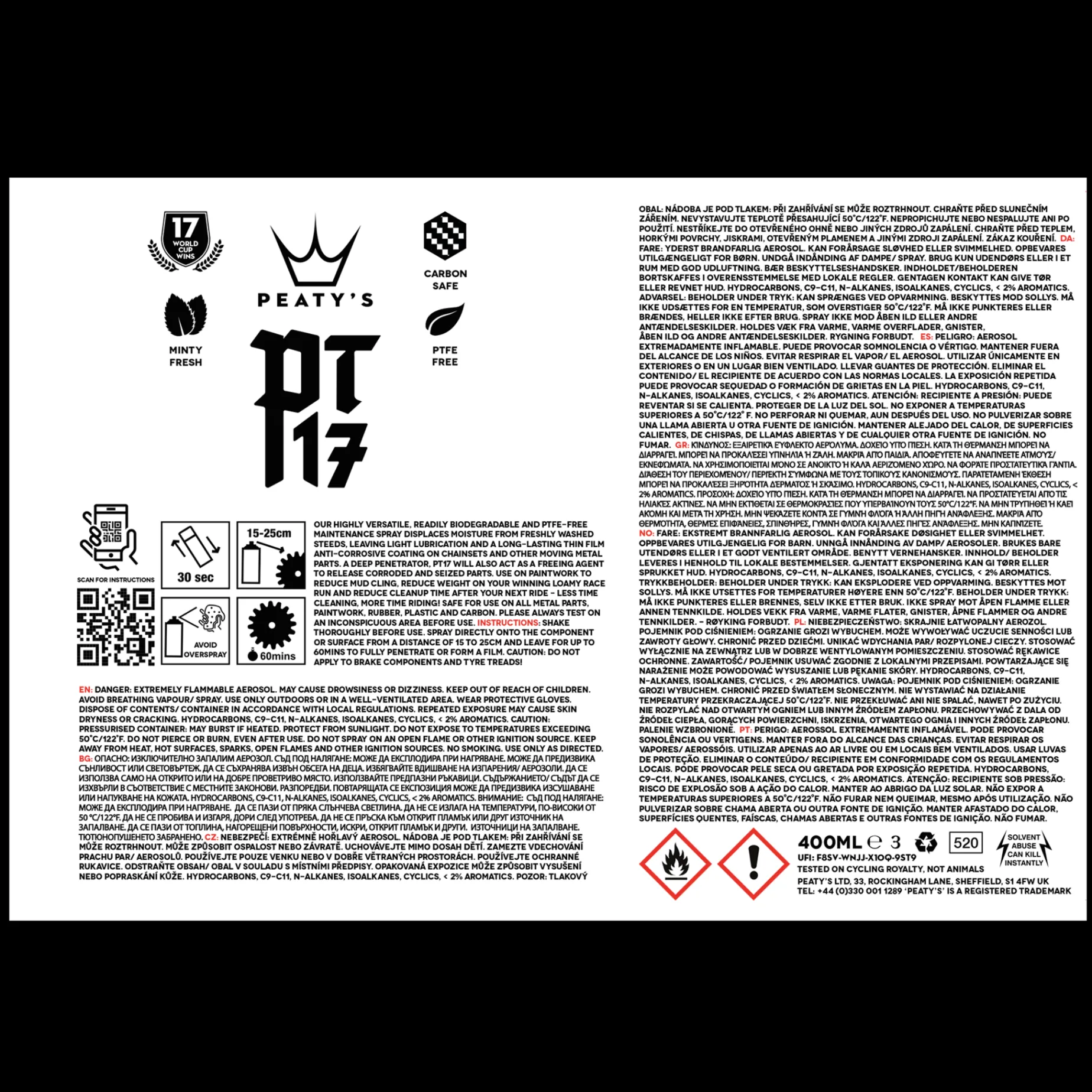 Pt17 General Maintenace Spray, Sykkel