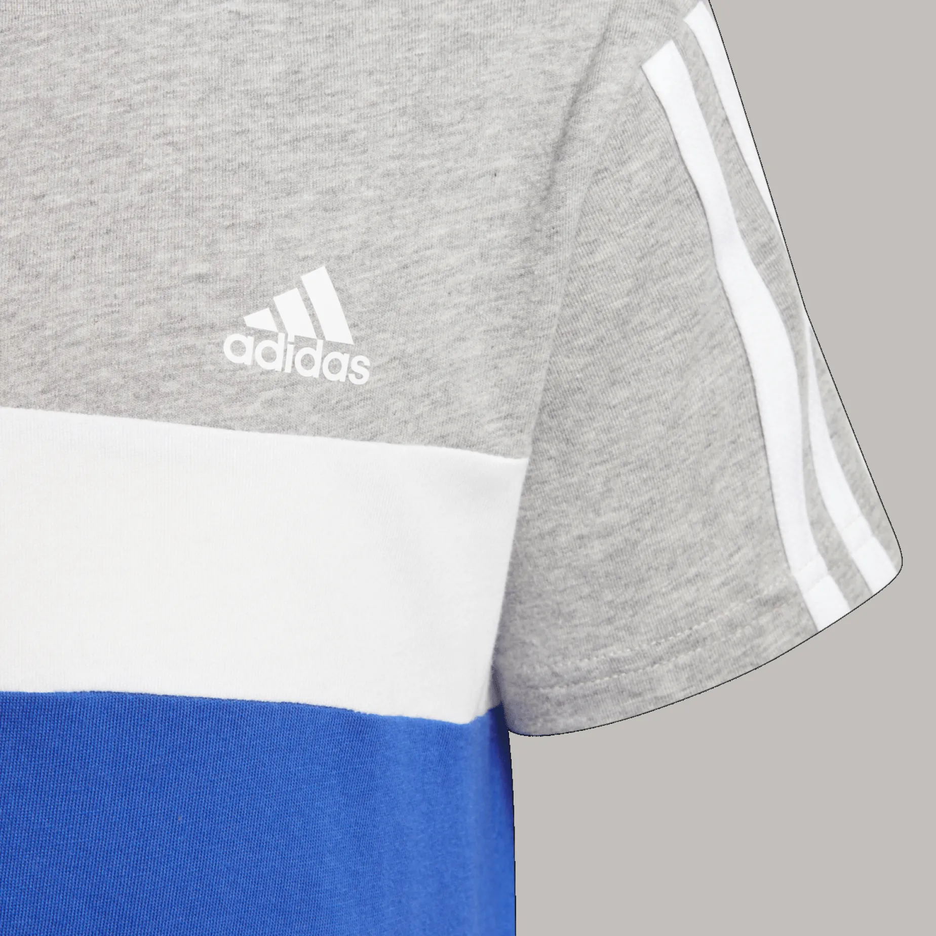 Tiberio 3-Stripes Colorblock Cotton T-Shirt, T-Skjorte Junior